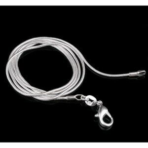 925 Sterling Silver 1mm Snake Chain Necklace 24" Minimalist Jewelry Layering